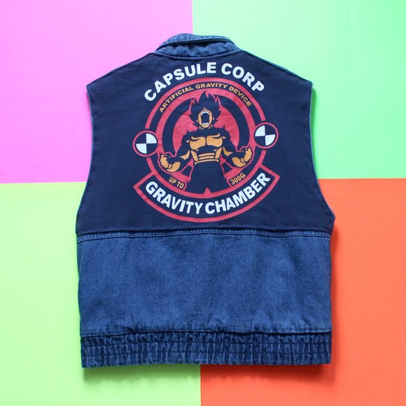 Vintage Other - Vintage One Of A Kind Dragon Ball Z Denim Vest